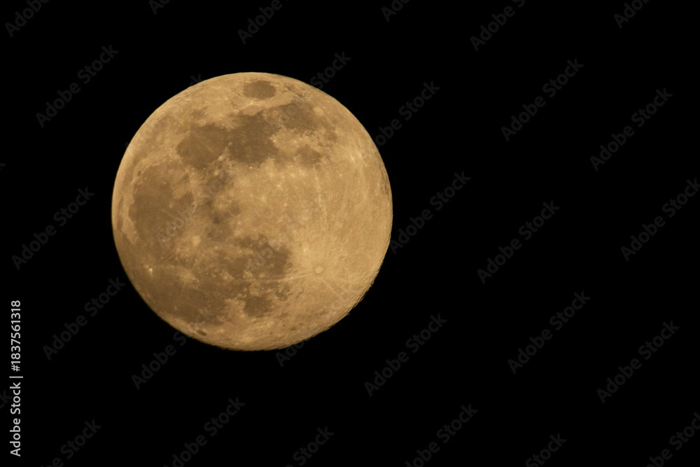 Obraz premium full moon on black background