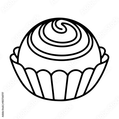 Dessert Delight: A beautifully crafted dessert, featuring a swirl design, presented in a delicate pastry cup.