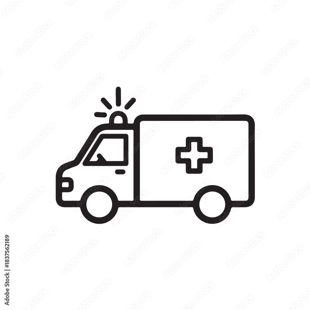 Fototapeta premium ambulance car vector illustration