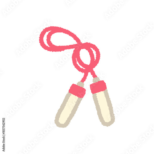 縄跳び 手書き シンプル イラスト パステル かわいい アイコン