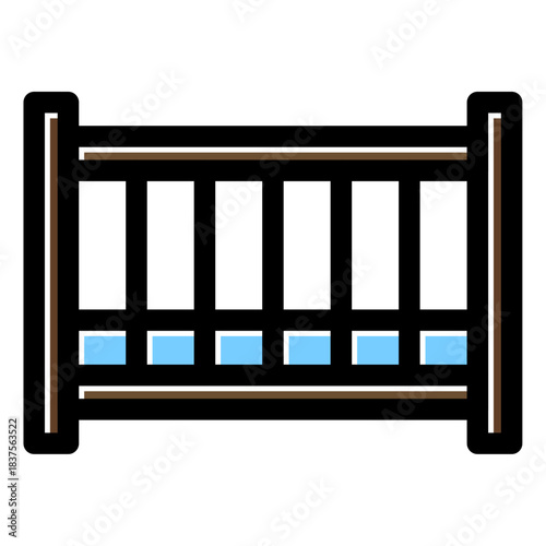 baby crib vector illustration