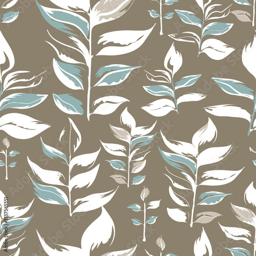 Patron de Hojas Silvestres Vector