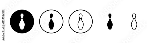 Bowling icon logo design. bowling ball and pin sign and symbol.