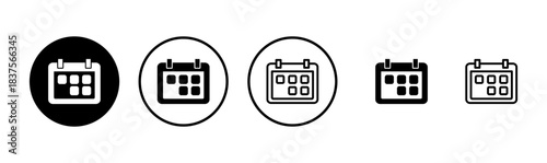 Calendar icon logo design. Calender sign and symbol. Schedule icon symbol