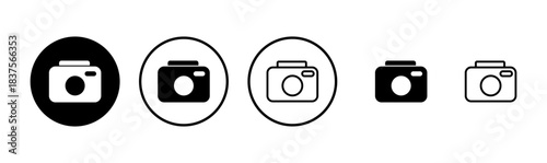 Camera icon logo design. photo camera sign and symbol. photography icon.