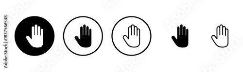 Hand icon logo design. hand sign and symbol. palm