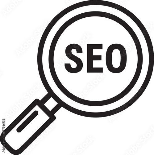 magnifying glass with word seo