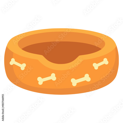 comfortable pet bed cat dog animal sleep flat color vector illustration template design