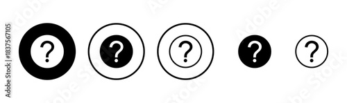 Question icon logo design. question mark sign and symbol