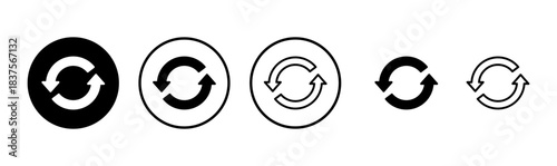 Refresh icon logo design. Reload sign and symbol. Update icon.