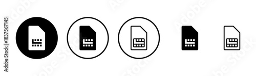 Sim card icon logo design. dual sim card sign and symbol