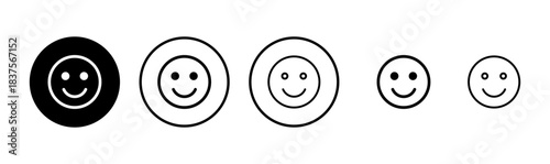 Smile icon logo design. smile emoticon icon. feedback sign and symbol