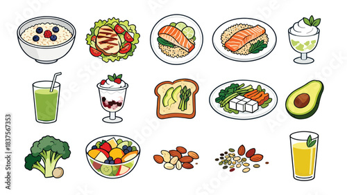 The Definitive Grand Master Bundle: Ultimate Healthy Food and Balanced Diet Vector Icon Collection