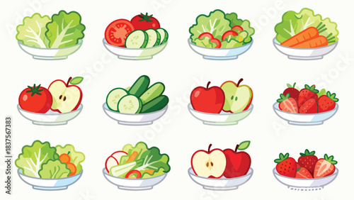 The Super Duper Master Bundle: Comprehensive Healthy Food, Balanced Diet, and Fresh Produce Vector Icon Collection