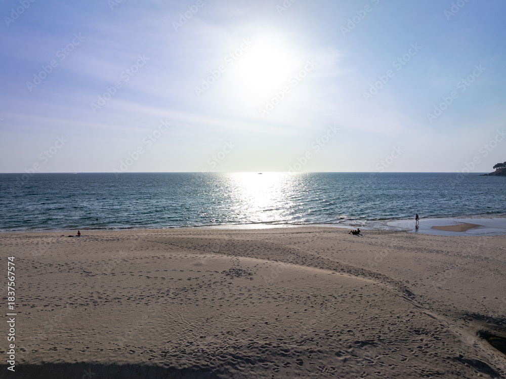 Obraz premium Aerial View sea waves surface nature background