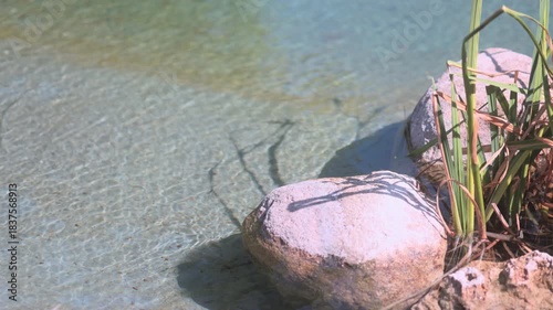 Rocky Lakeshore Landscape medium shot