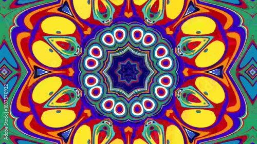 Cosmic Kaleidoscope Mandala Animation, Electronic Music Visual