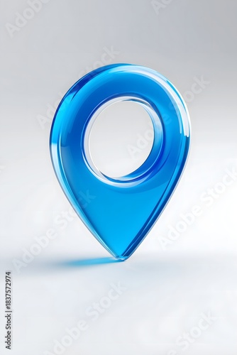 Free Download Blue 3D Location Pin Icon - GFXLoad