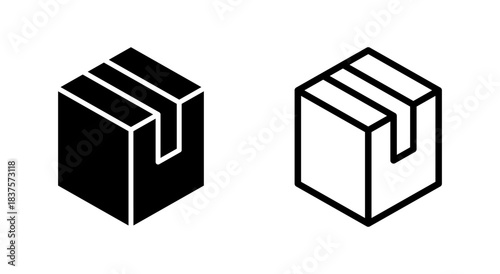 Box icon symbol for apps and websites. box sign and symbol, parcel, package