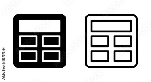 Calculator icon symbol for apps and websites. Accounting calculator sign and symbol.