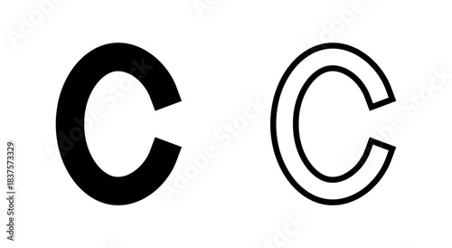 Copyright icon symbol for apps and websites. copyright sign and symbol
