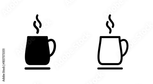 coffee cup icon symbol for apps and websites. cup a coffee sign and symbol