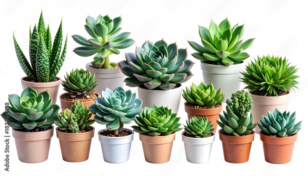 Fototapeta premium Perfect for content related to succulents, minimal interior design, houseplants, and eco-friendly living.