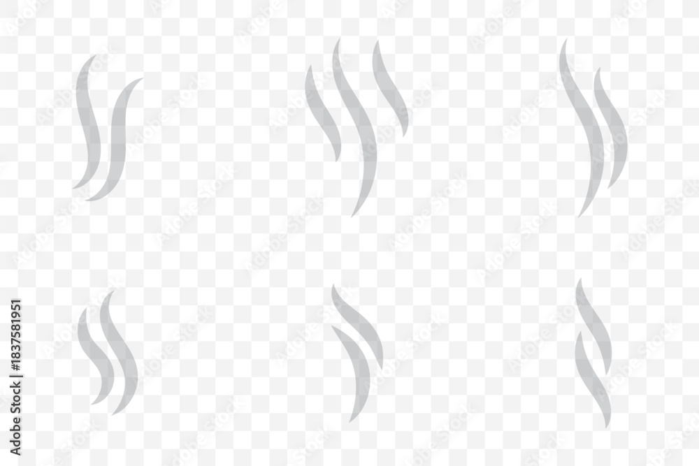 Obraz premium steam, smoke, vapor, swirl, curl, icon, symbol, black, white, graphic, design, element, abstract, motion, flow, heat, cooking, beverage, aroma, wisps, curves, lines, set, collection eps 10