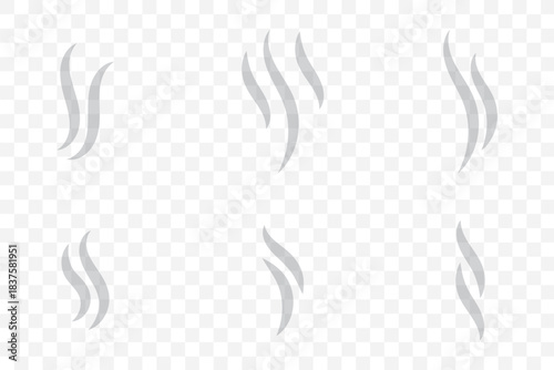 steam, smoke, vapor, swirl, curl, icon, symbol, black, white, graphic, design, element, abstract, motion, flow, heat, cooking, beverage, aroma, wisps, curves, lines, set, collection eps 10
