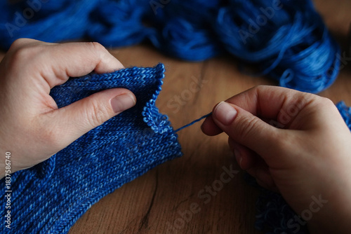 hand of the girl is pulling the string