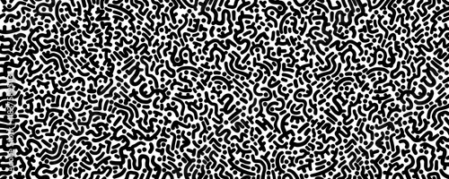 Abstract Black and White Organic Maze Pattern Background for Digital Design
