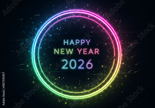 Abstract background with neon celebration lights vector illustration design for a new year party banner and card