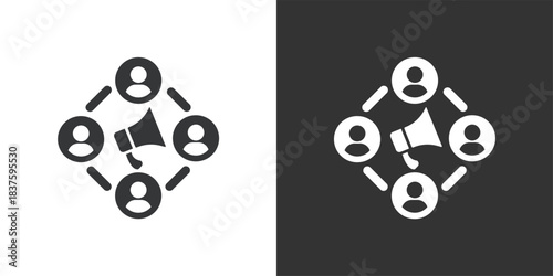 Information Spread icon. Solid glyph series icon
