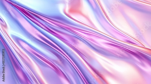 A close-up view of a holographic metallic foil background.