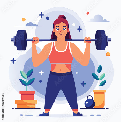 Young man lifting dumbbell in gym workout session