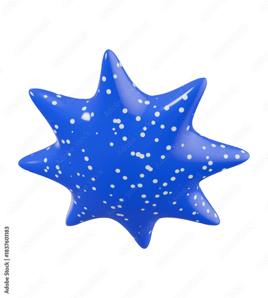 Obraz premium blue star on white background