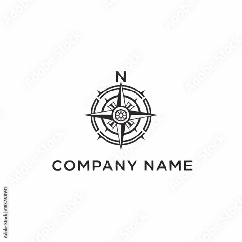 Black and white compass rose logo with 'N' for North and 'COMPANY NAME' text below.