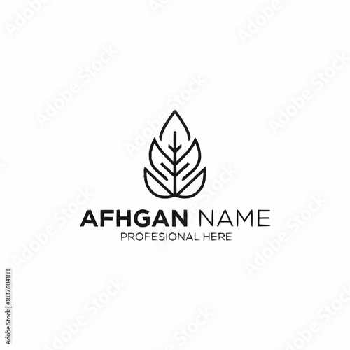 Abstract vector logo design illustration set featuring a green flower or lotus symbol for spa, health, and eco-friendly business concept