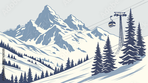 winter mountain landscape