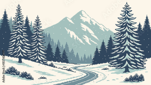 winter mountain landscape
