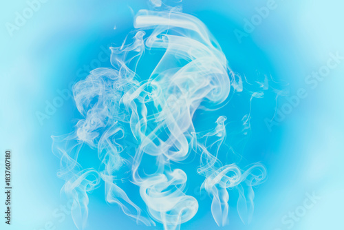 Virtual teeth on a blue background