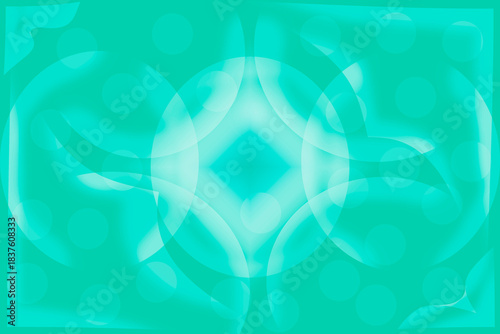White circle image on light green background