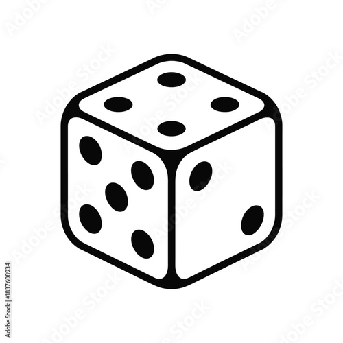 Dice Icon Showing Numbers Three Four Five | Gaming Chance Risk Vector