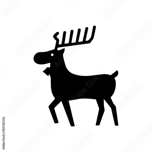 Reindeer  icon or logo isolated sign symbol vector illustration - high quality black style vector icons