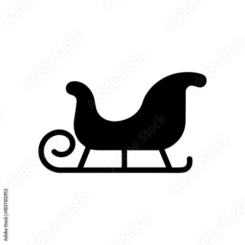Santa's Sleigh  icon or logo isolated sign symbol vector illustration - high quality black style vector icons
