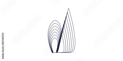 Nautical vector illustration of a sailboat yacht icon isolated on white background