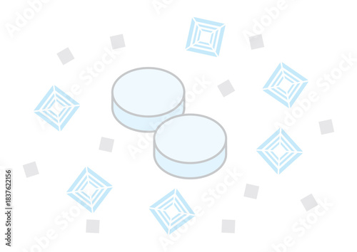 線のある、塩あめのイメージイラスト