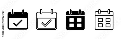 Calendar icon set. Calender symbol. calendar vector icon