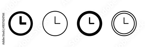 Clock icon set. Time icon vector. watch icon symbol