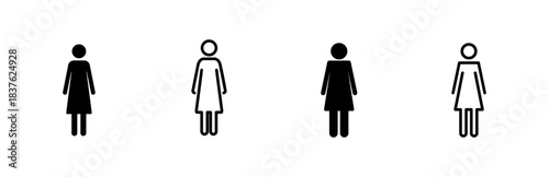 Female icon set. woman icon vector
